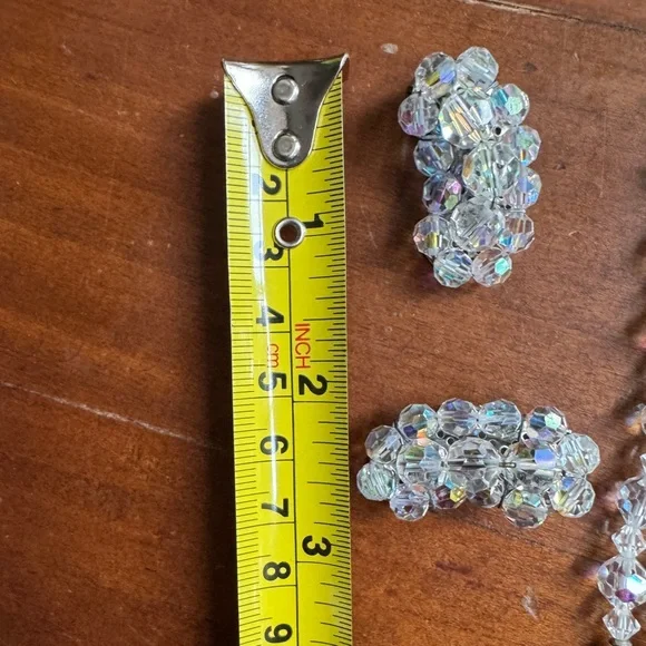 Vintage AB Crystal Bracelet and Earrings - Picture 12 of 15